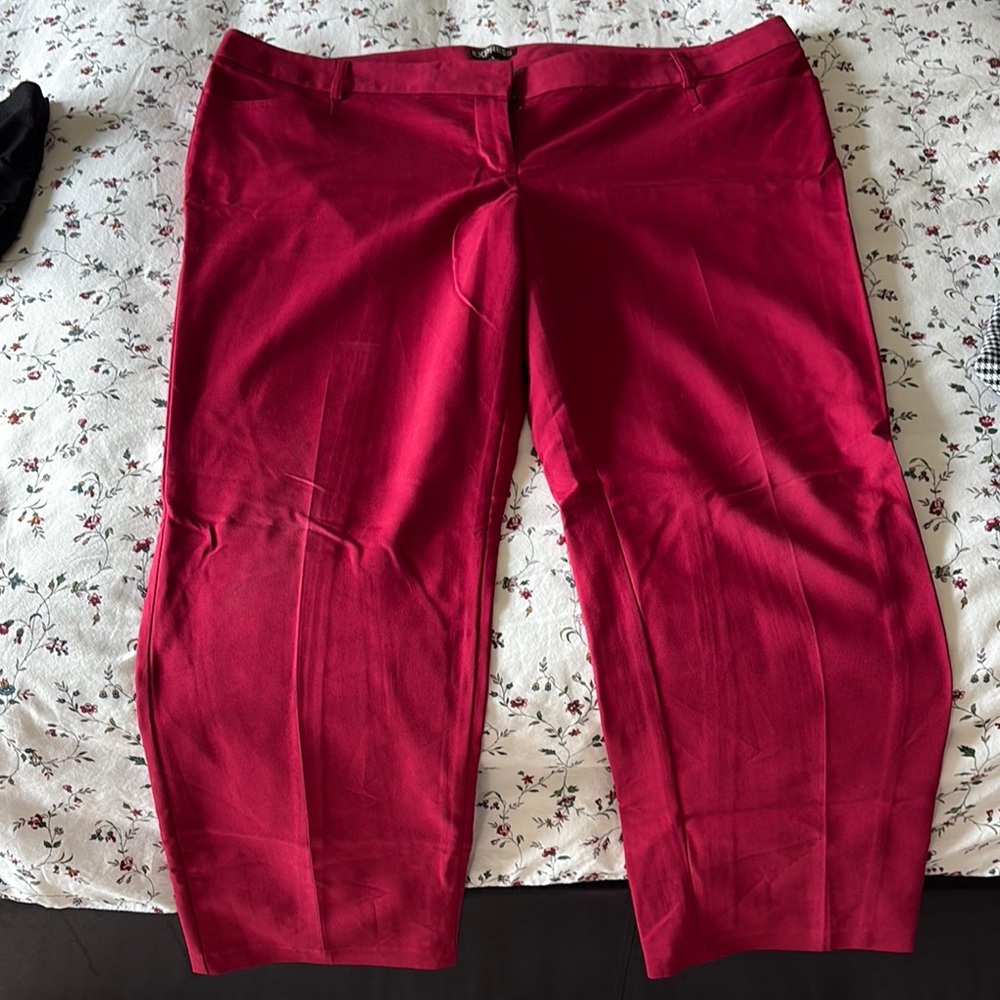 Express Columnist Red Straight Leg Pants Women’s